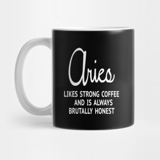 Aries Coffee Tshirt | Aries Honesty Horoscope Mug